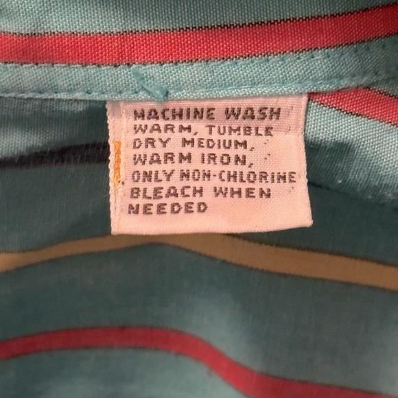 Authentic Vintage VTG YSL Yves Saint Laurent Menswear Men’s Striped Button Down - Picture 5 of 5